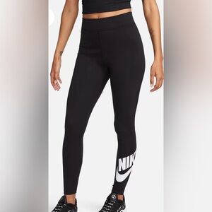 Nike Black and White Logo Leggings